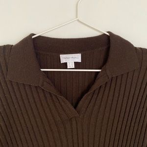 90’s Brown Collard Sweater